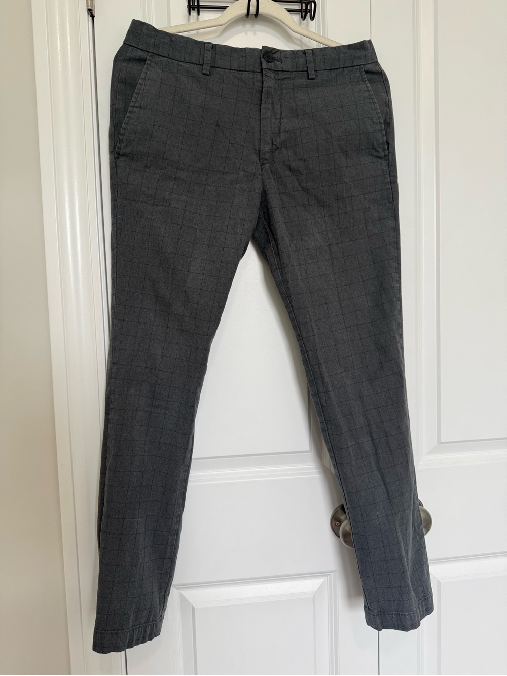 Banana Republic Gray Checked Dress Pants